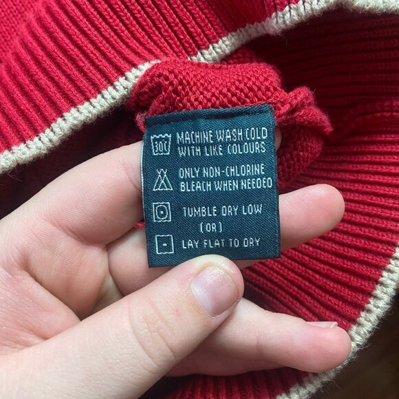 Bolle Golf Pullover Sweater Mens Size XL Embroidery Crew Neck Red Long Sleeve - Picture 4 of 7